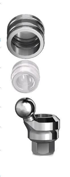 Аттачмент угловой шаровидный 20 град высотой 5мм a+b+c/ Attachment ball angular a+b+c P5-3.75,20-5 set купить